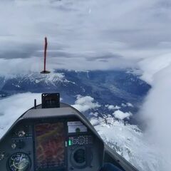 Flugwegposition um 11:58:41: Aufgenommen in der Nähe von Gemeinde Wattenberg, Österreich in 4903 Meter